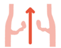 閉鎖不全症の弁が開いている時のイメージ